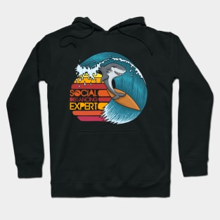 Social Distancing Expert - SURFER SHARK Hoodie